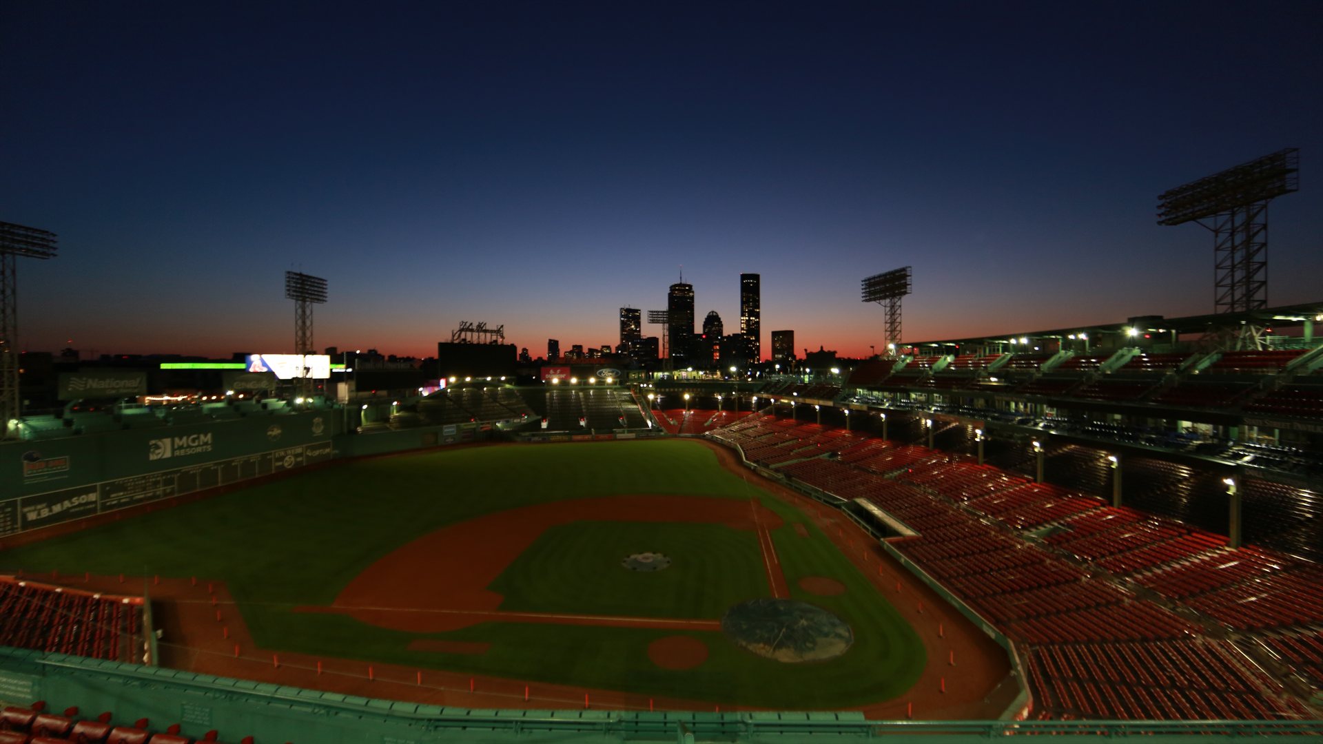 Fenway Park at dusk